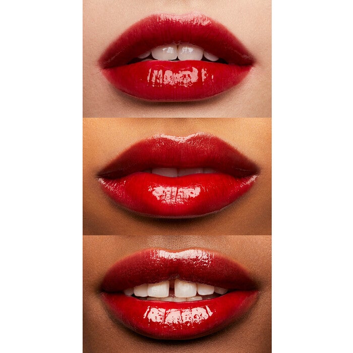 Fiery Red Lip Stain on Lips