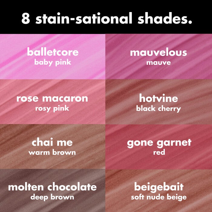 8 Main Lip Stain Shades to Choose From
