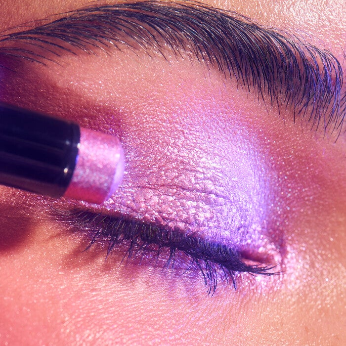 Applying Lavish Affair Purple Eyeshadow Stick