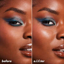 Before and After Applying Power Grip Dewy Setting Spray