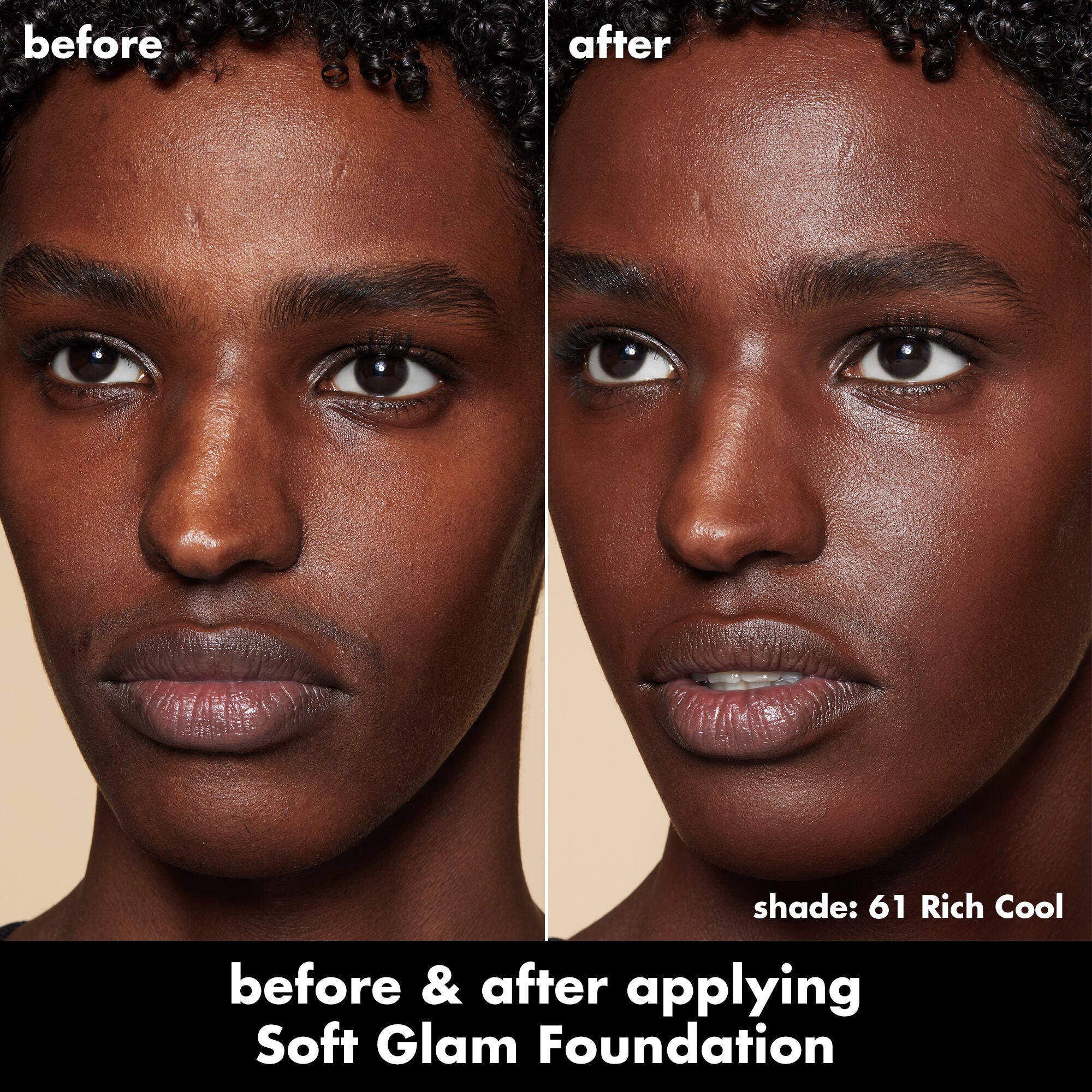 Soft Glam Satin Foundation, 61 Rich Cool - rich with cool undertones