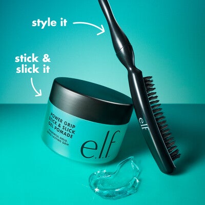 Power Grip Stick & Slick Hair Gel + Brush Bundle, Stick It, Style It and Style Your Hair With Power Grip Gel Pomade