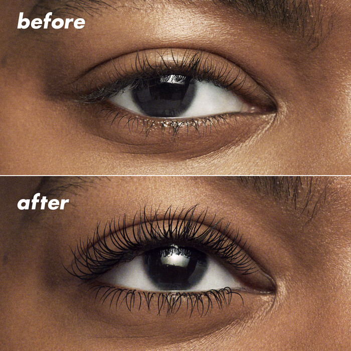 Before and After Use of Black Mascara