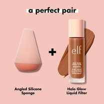 Halo Glow Angled Silicone Face Sponge, 