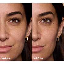 Before and After Applying Clear Sunscreen Stick SPF 50