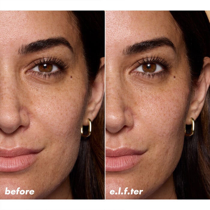 Before and After Applying Clear Sunscreen Stick SPF 50