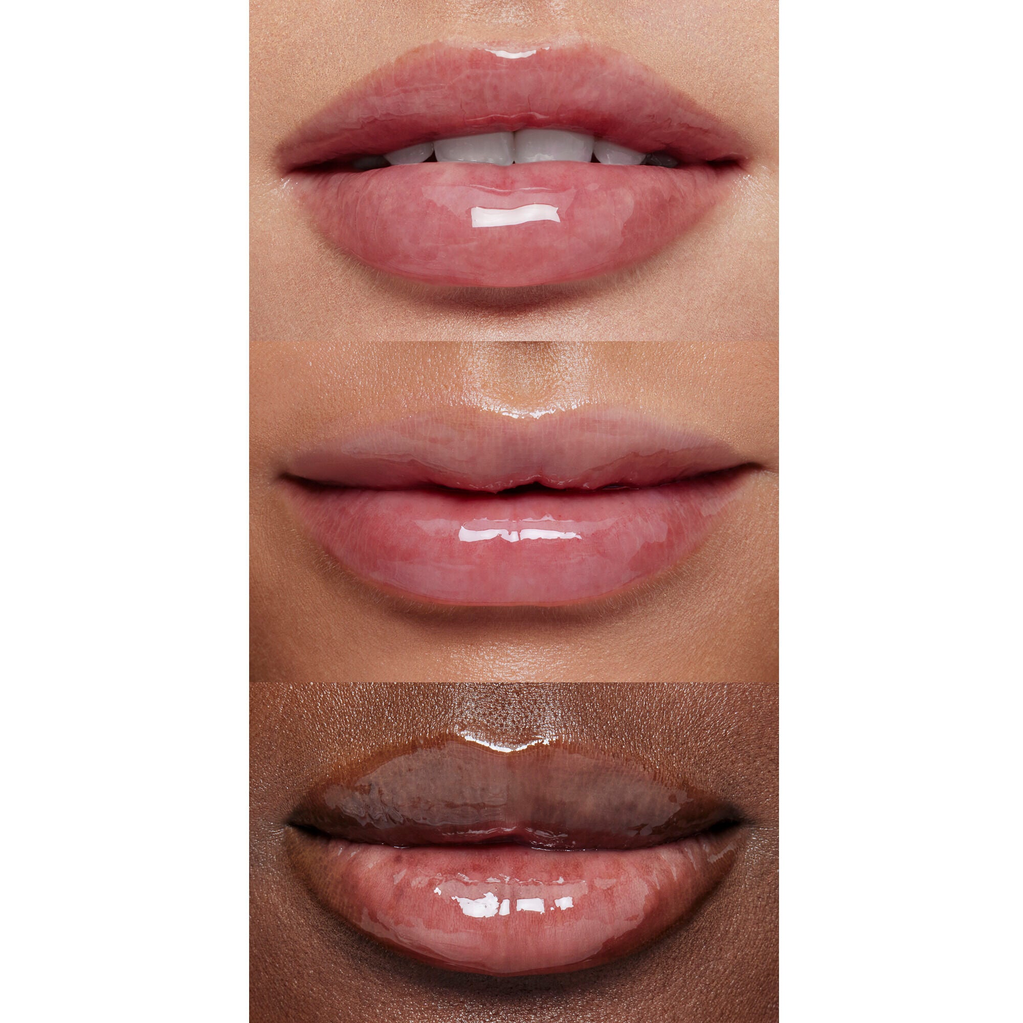 Lip Oil On Variety of Skin Tones