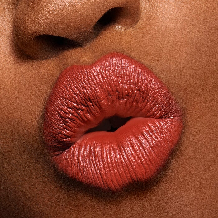 Lips with Own It Cool Red Lipstick 