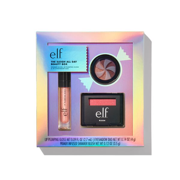 e.l.f. Cosmetics Sleigh All Day Beauty Box - Vegan and Cruelty-Free Makeup - Holiday Gift Sets