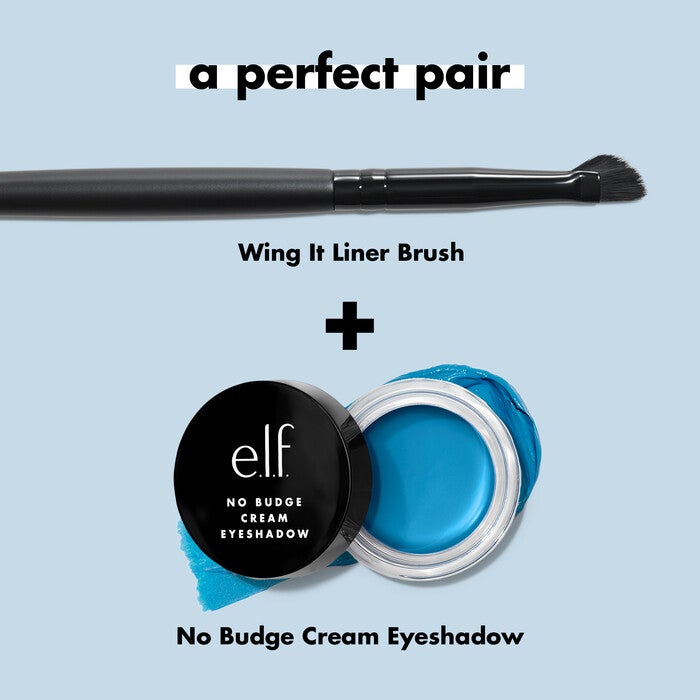 Pair e.l.f.'s Winged Eyeliner Brush with No Budge Cream Eyeshadow