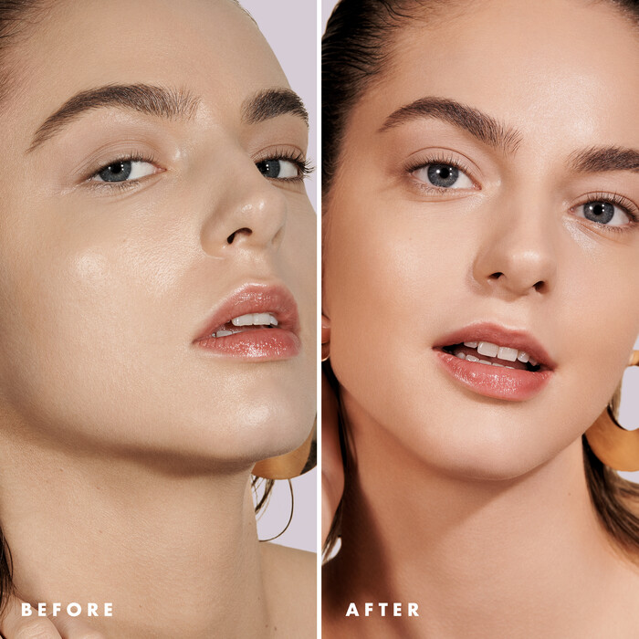 Before and After Using Color Correcting Face Primer