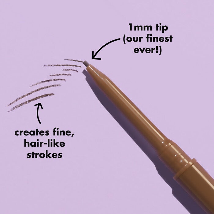 Micro-Fine Eyebrow Pencil creates fine hair-like strokes