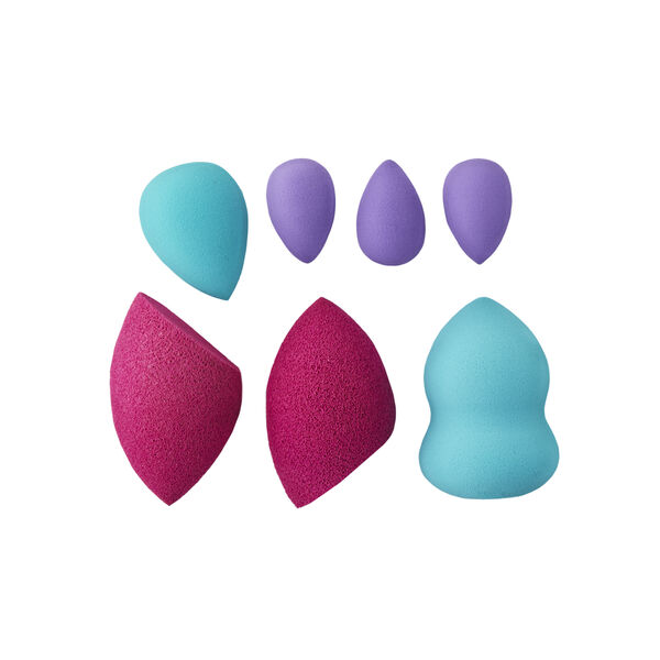 This 7-piece set of latex-free sponges will help perfect any look with flawless application. Included:3 Small Precision Sponges1 Medium Precision Sponge1 Blending Sponge2 Total Face Sponges e.l.f. Cosmetics 7 Piece Sponge Set. e.l.f. Cosmetics 7 Piece Sponge Set. All e.l.f. products are Vegan and Cruelty Free