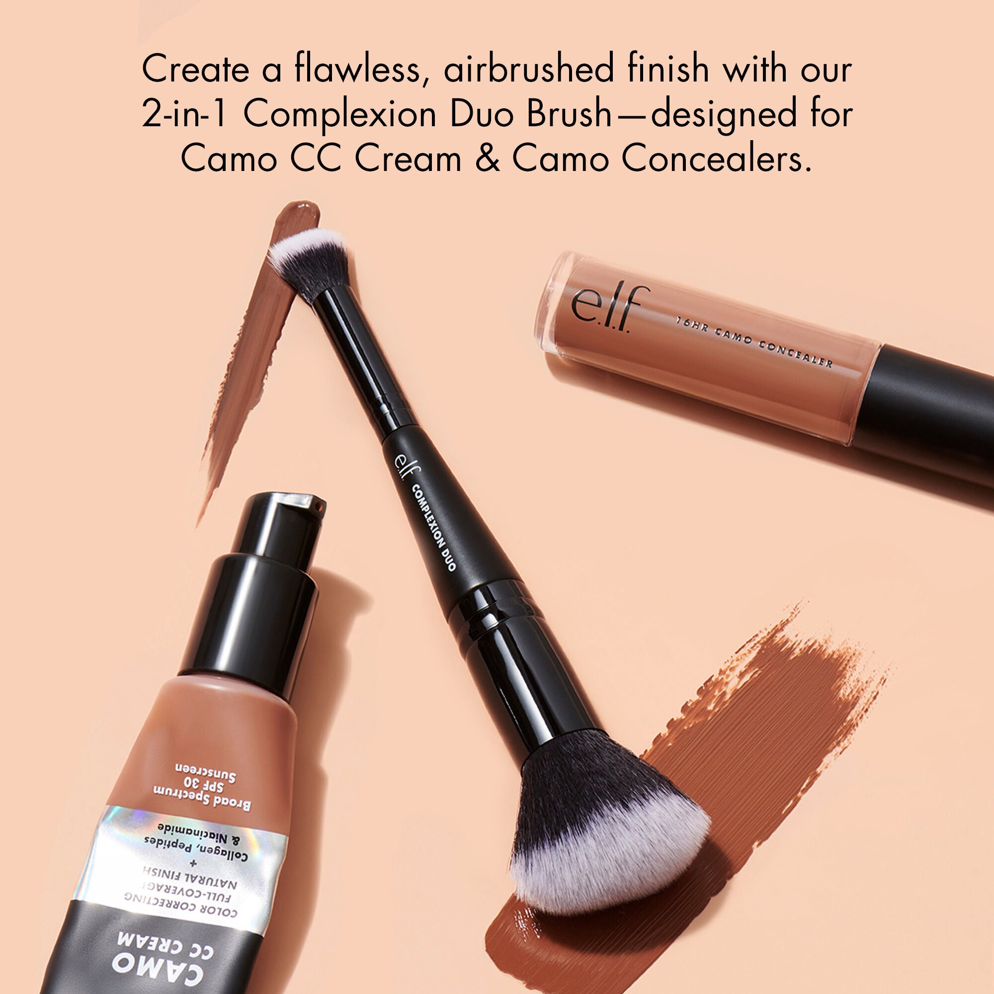 Concealer & Foundation Complexion Duo Brush e.l.f. Cosmetics e.l.f