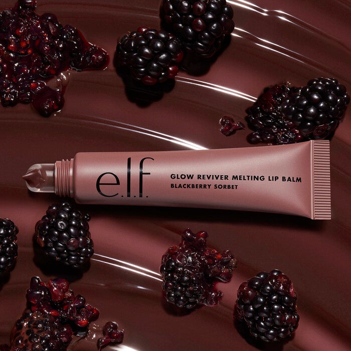 Glow Reviver Melting Lip Balm in a Black Cherry Shade