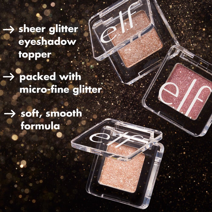 Fine as Fleck Glitter Eyeshadow, Champagne Showers - Peachy Beige with Champagne Sparkle