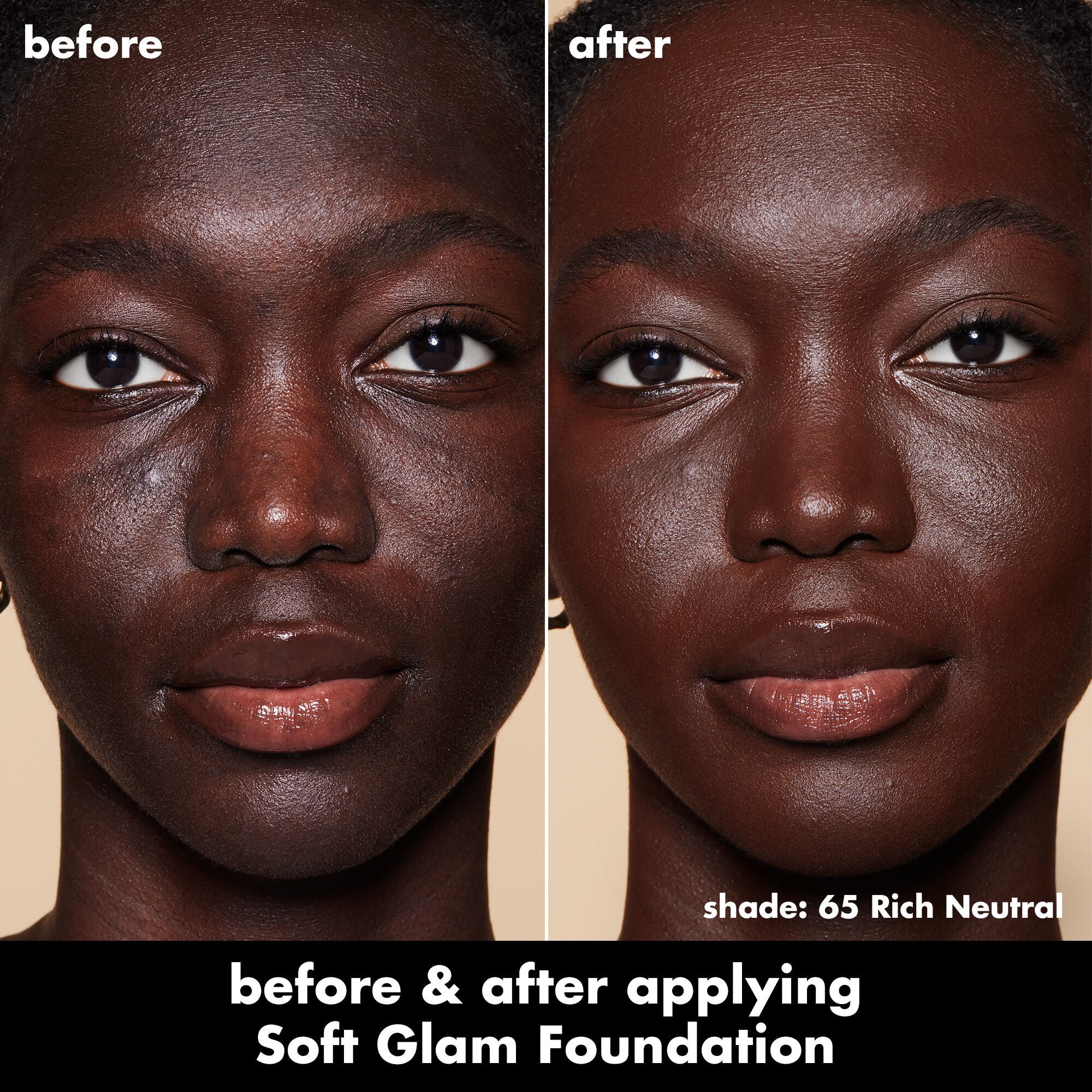 Soft Glam Satin Foundation, 65 Rich Neutral - rich with neutral undertones