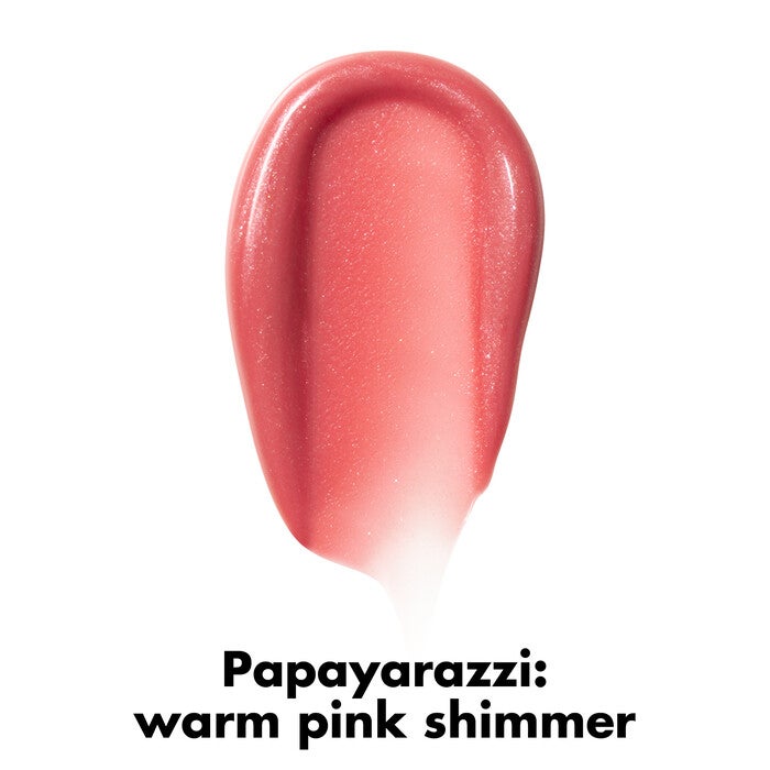 Papayarazzi Warm Pink Shimmer Plumping Lip Oil Swatch
