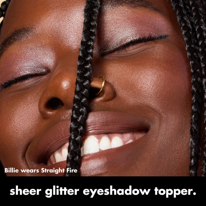 Fine as Fleck Glitter Eyeshadow, Straight Fire - Red with Green & White Sparkle