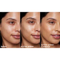 Before and After Applying elf Mint Melt Primer
