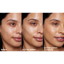 Before and After Applying elf Mint Melt Primer
