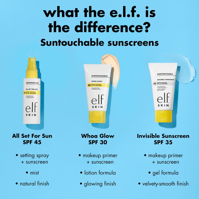 Sunctouchable Sunscreen Comparison Chart