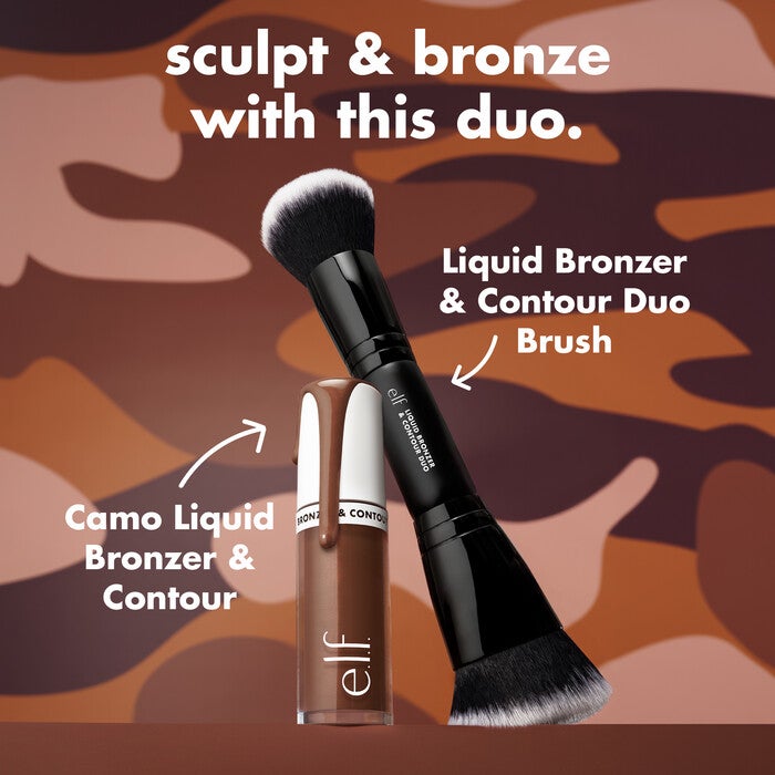 e.l.f. Camo Liquid Bronzer & Contour with the Duo Brush