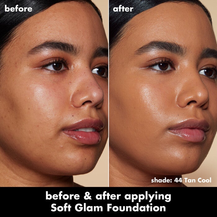 Soft Glam Satin Foundation, 44 Tan Cool - tan with cool undertones