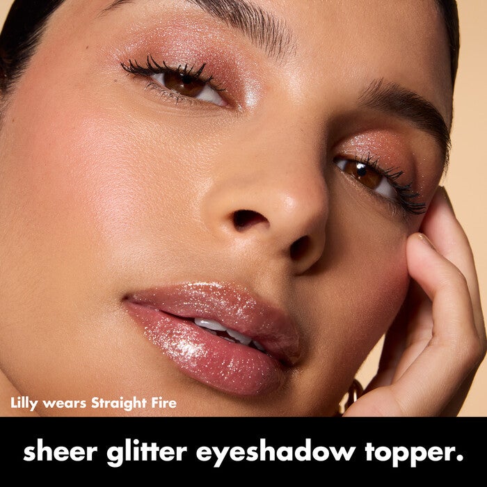 Model Wearing Straight Fire Eyeshadow