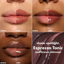 Cool Brown Shimmer  Plumping Lip Oil   Espresso Tonic Lip Chart