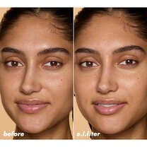 Before and After Using Bright + Brew-tiful Eye Cream and Bright Icon Vitamin C + E + Ferulic Serum