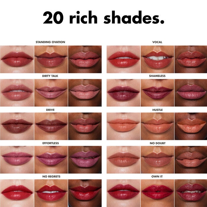 O FACE Satin Lipstick, No Regrets - Blue Red