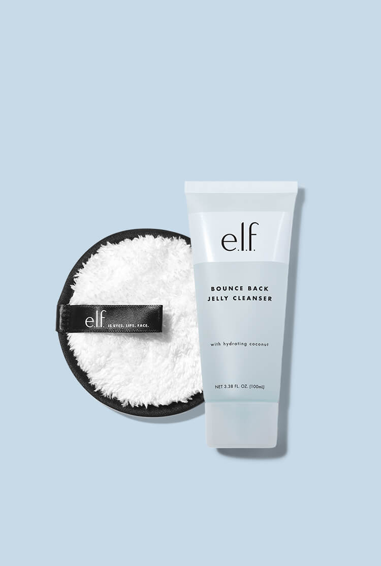 Picture of our bounce back jelly cleanser and cleansing cloud tool