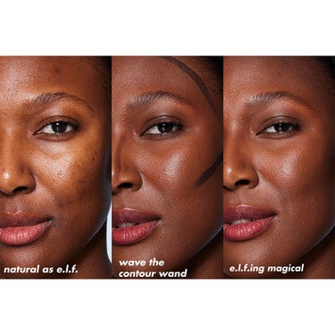 Woman wearing the Halo Glow Contour Wand